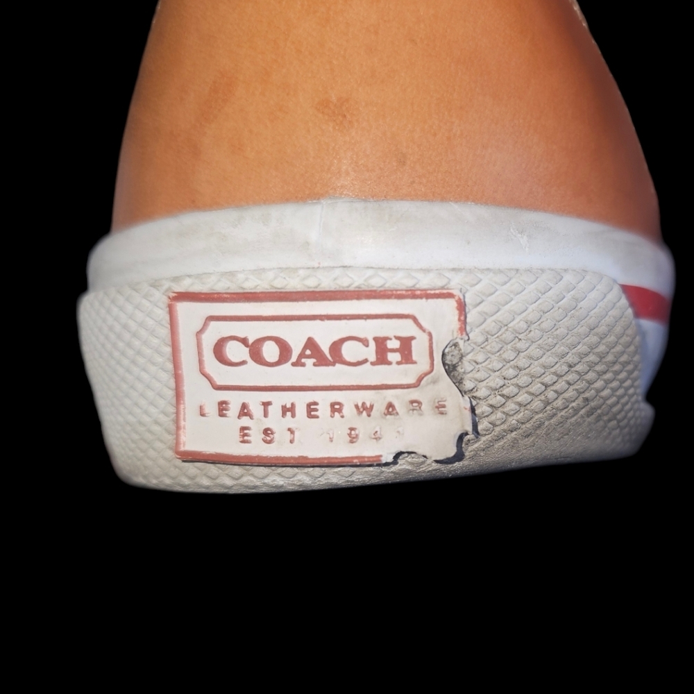 Coach Tan and Brown Signature Canvas Sneakers - Picture 11 of 12